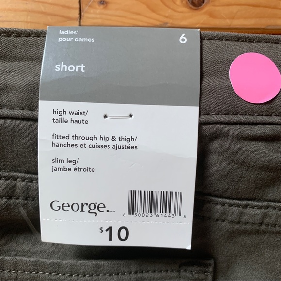 5/$20 Olive Green High Waisted Shorts - Picture 5 of 6